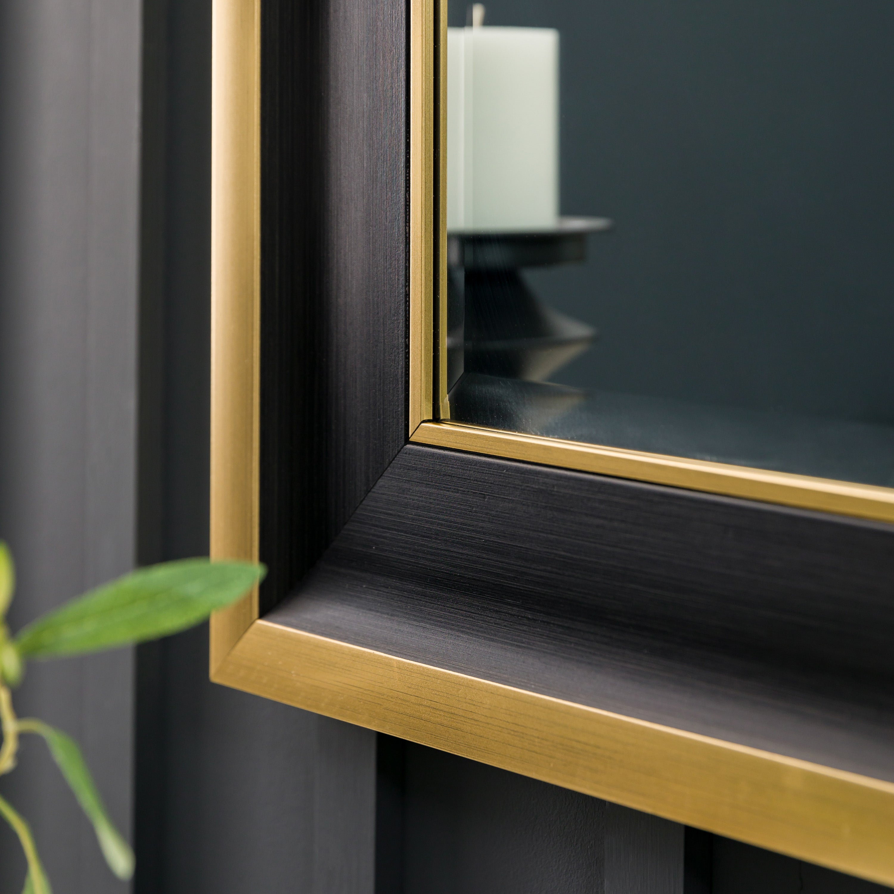 Glenora Black & Gold Rectangle Mirror